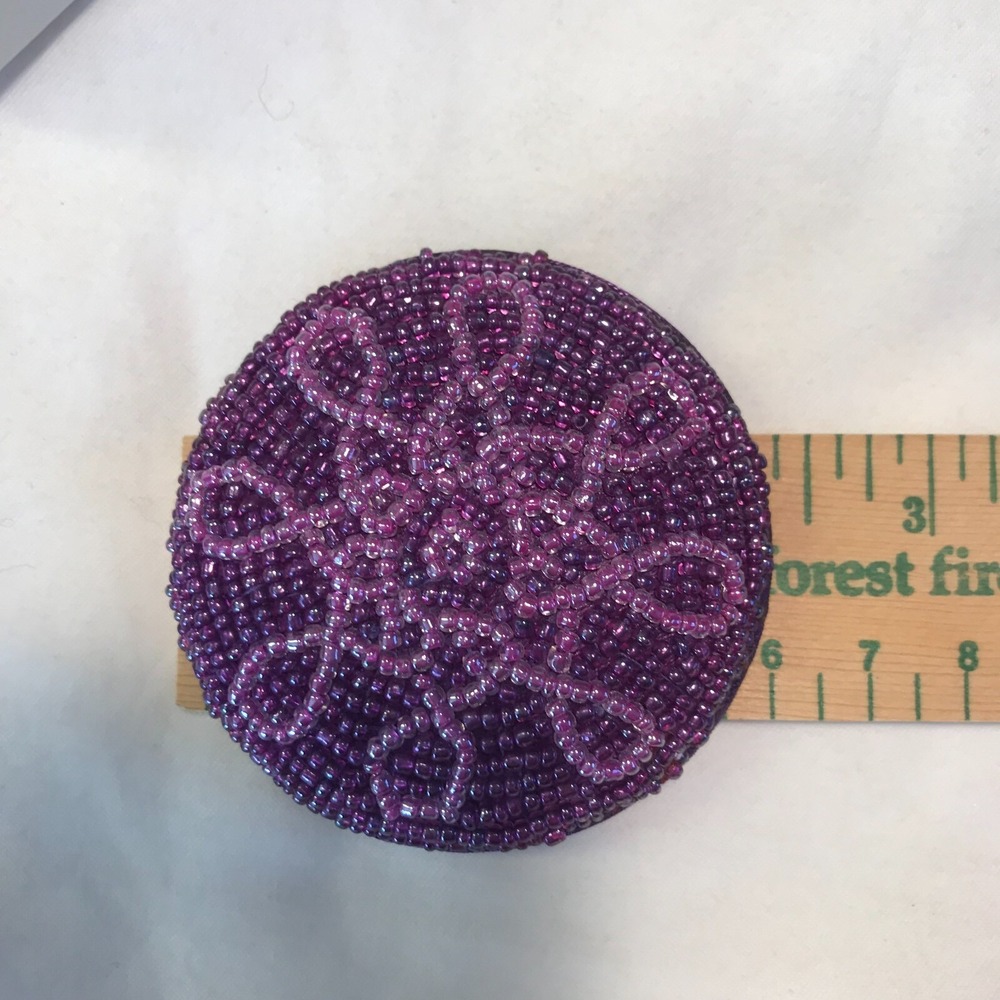 Mark by Avon 2005 Karmala Beaded Mirror purple - Picture 3 of 7